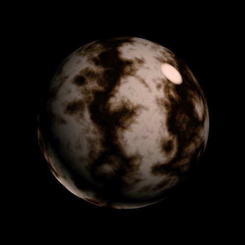 Texture de marbre générée par perturbation sinusoïdale avec du bruit de Perlin.
