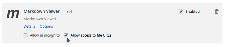 enable markdown