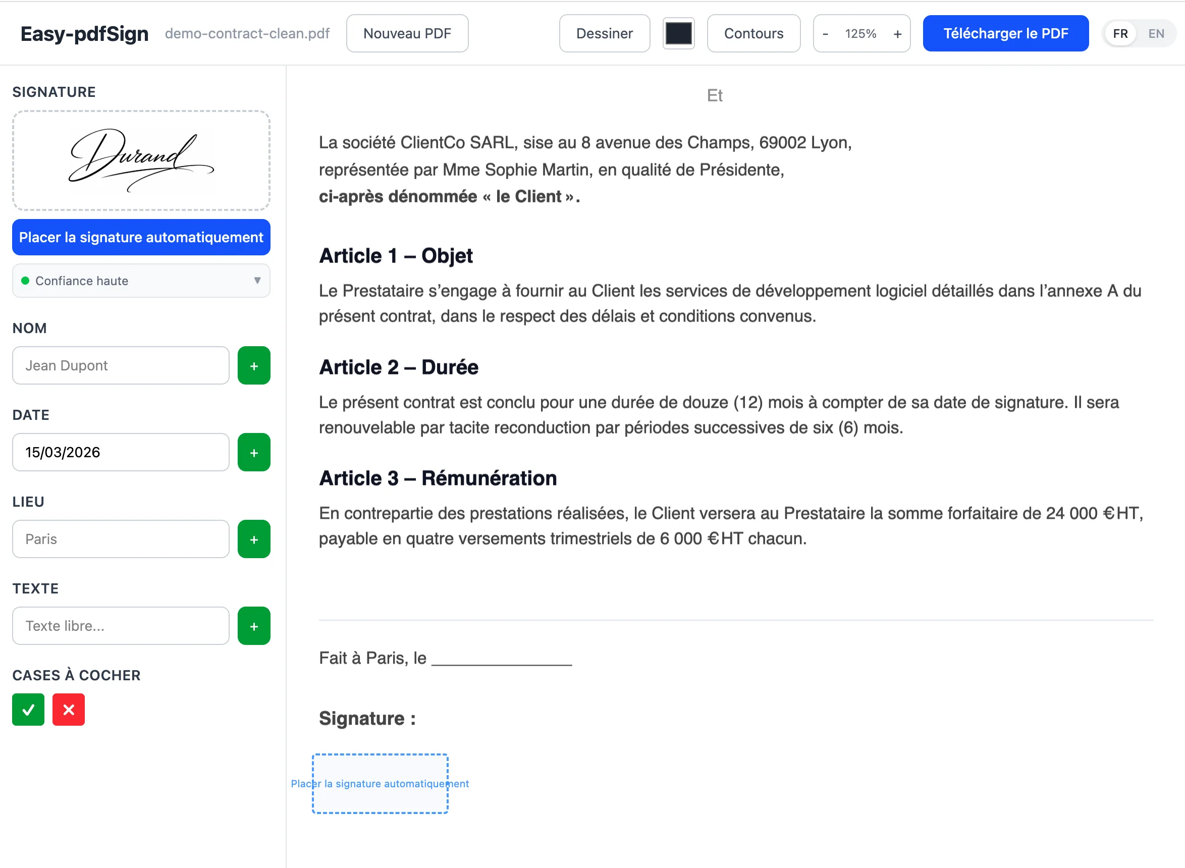 D&eacute;tection automatique